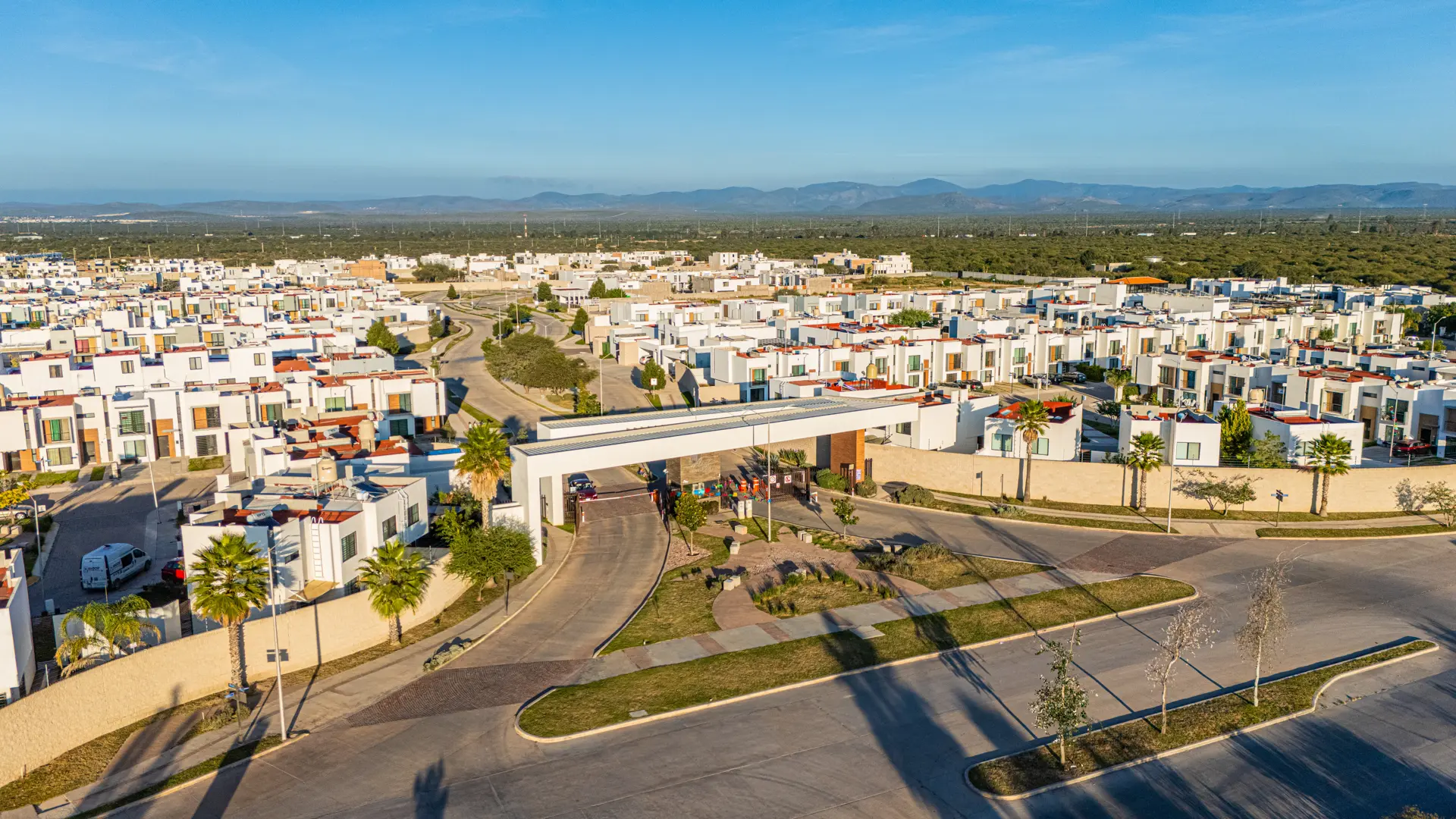 Vista aérea de Privada Azul en Los Lagos Residencial